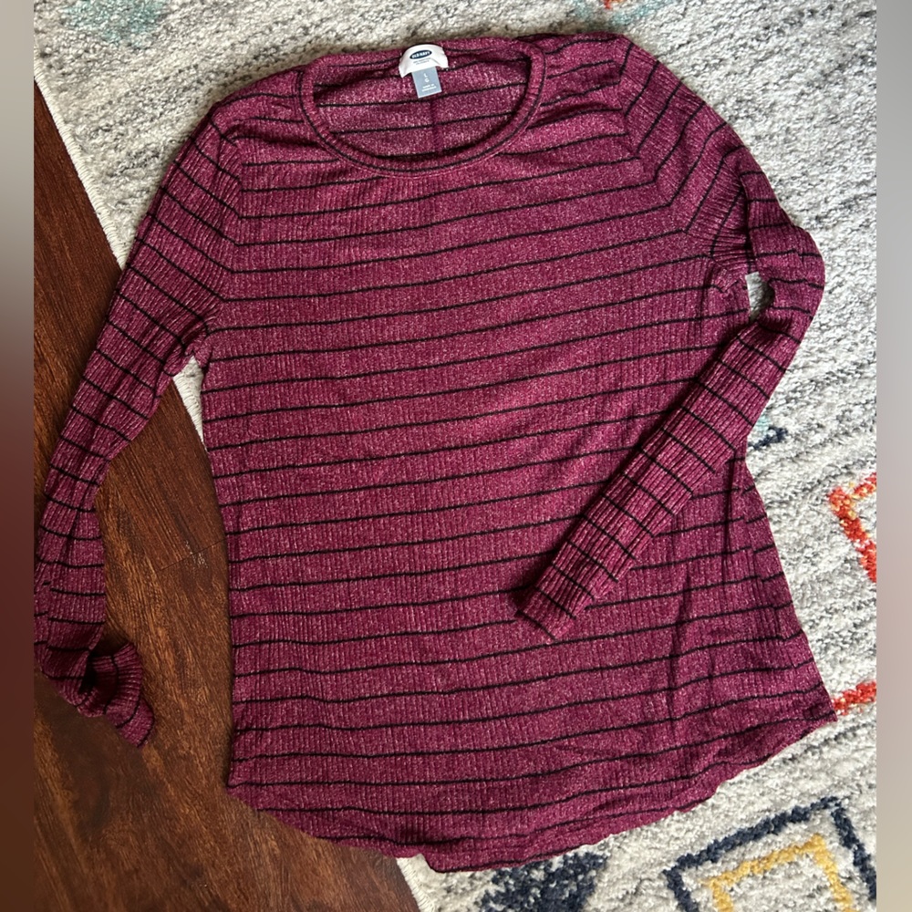 Purple striped ON long sleeved tee